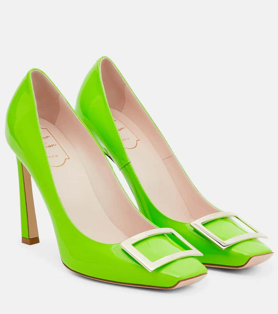 Roger Vivier Belle Vivier patent leather platform pumps
