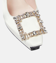 Roger Vivier Flower Strass satin platform pumps