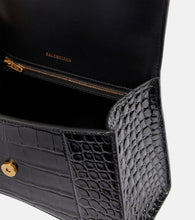 Balenciaga Hourglass XS croc-effect leather crossbody bag