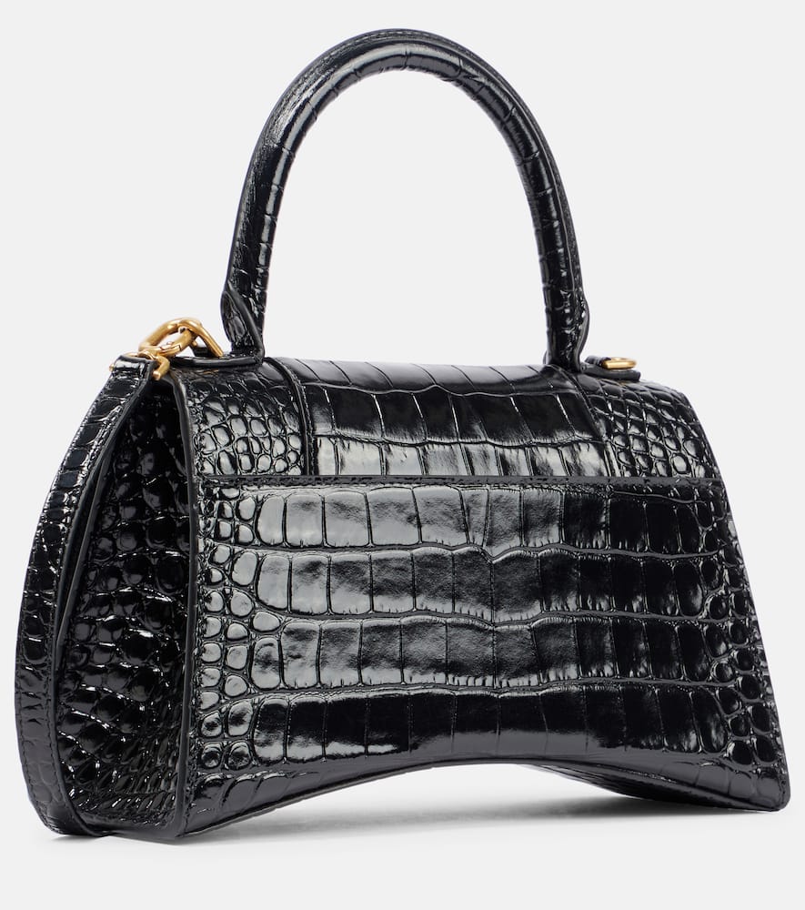 Balenciaga Hourglass Small croc-effect leather crossbody bag