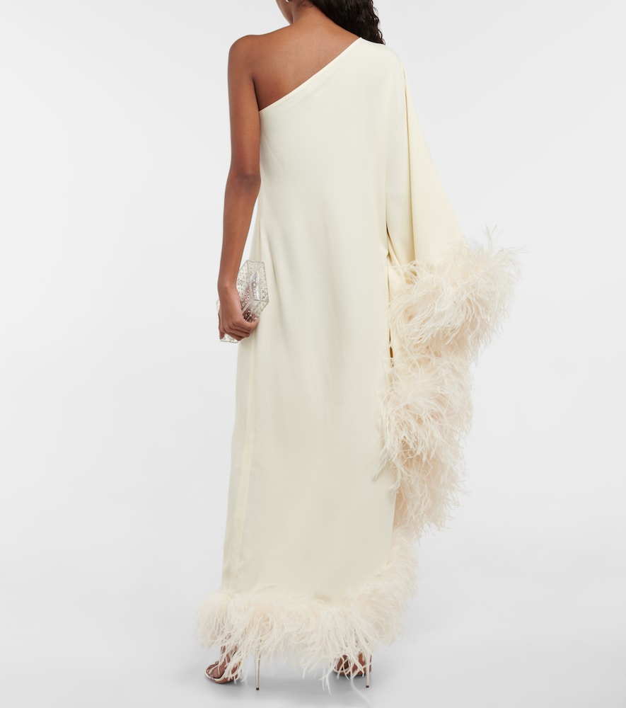 Taller Marmo Ubud feather-trimmed gown