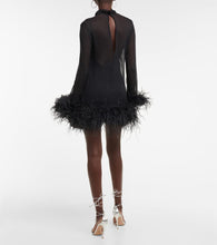 Taller Marmo Feather-trimmed minidress