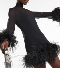 Taller Marmo Feather-trimmed minidress