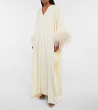 Taller Marmo Gala feather-trimmed kaftan