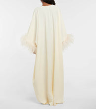 Taller Marmo Gala feather-trimmed kaftan