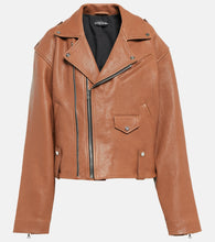 David Koma Oversized leather jacket - David Koma 超大号皮夹克