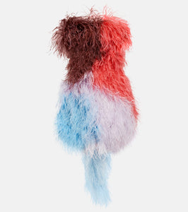 The Attico Keri feather-embellished minidress