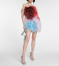The Attico Keri feather-embellished minidress