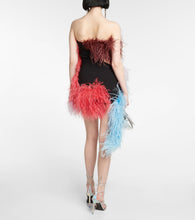 The Attico Keri feather-embellished minidress