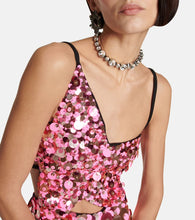 The Attico Astra sequined cutout minidress