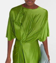 Victoria Beckham Cape sleeve cutout midi dress