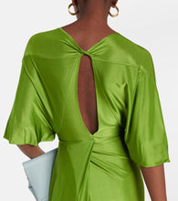 Victoria Beckham Cape sleeve cutout midi dress
