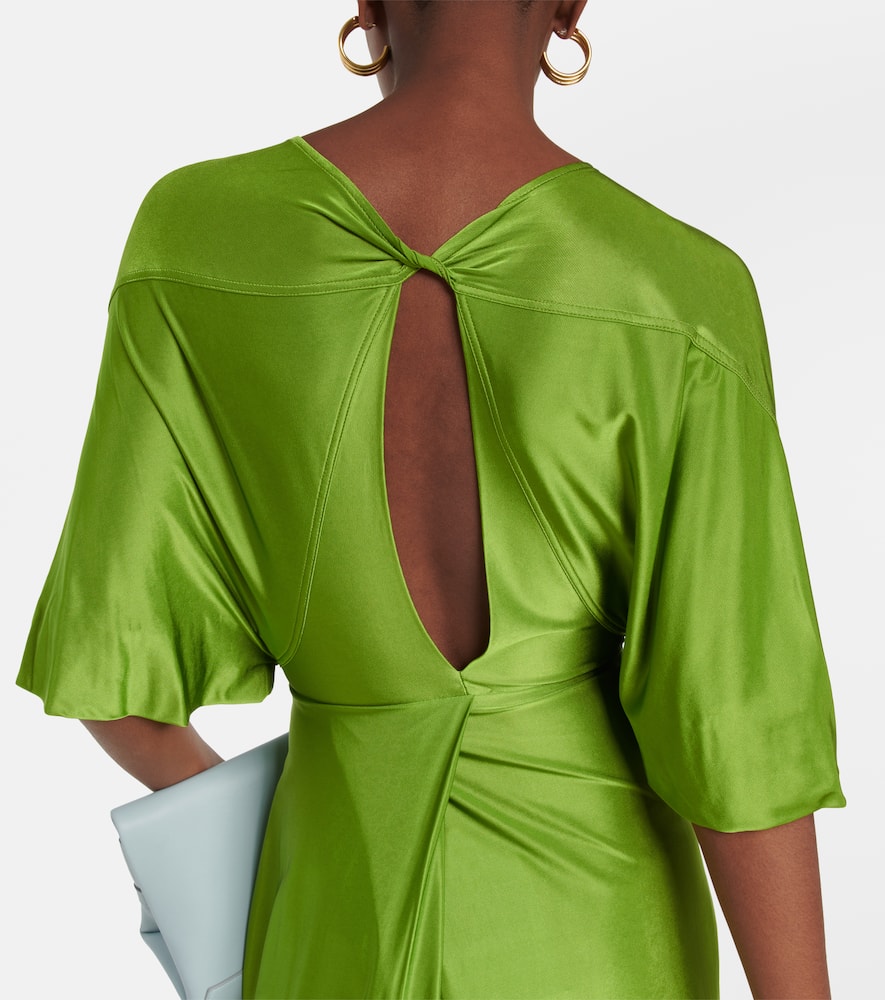 Victoria Beckham Cape sleeve cutout midi dress