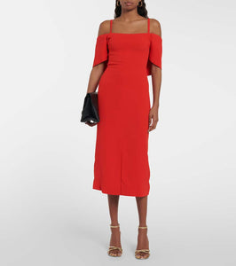 Victoria Beckham Off-shoulder cady midi dress