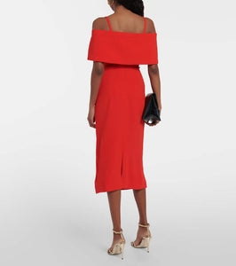 Victoria Beckham Off-shoulder cady midi dress