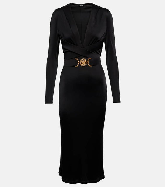 Versace Medusa Biggie hooded midi dress
