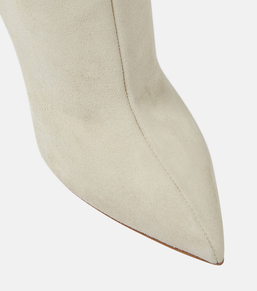 Paris Texas Fringed embellished suede knee-high boots