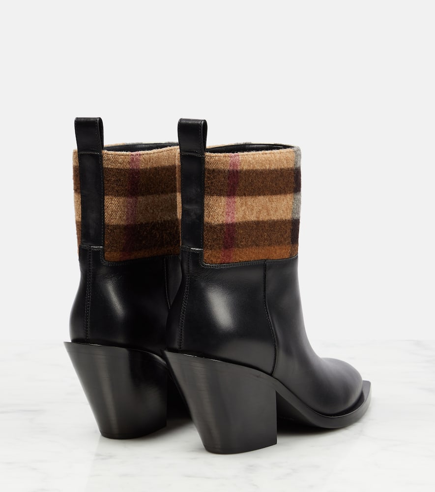 Burberry Vintage Check leather ankle boots