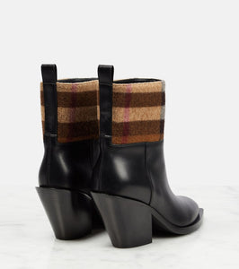 Burberry Vintage Check leather ankle boots