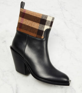 Burberry Vintage Check leather ankle boots