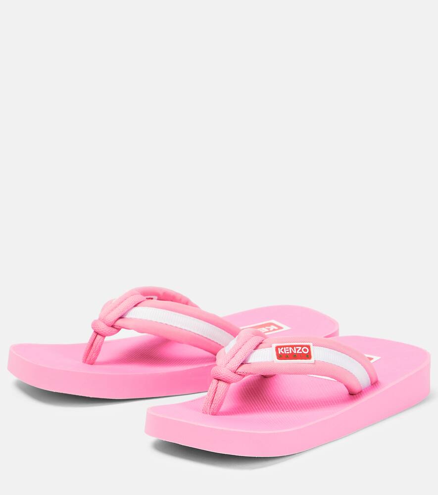 Kenzo Logo striped thong sandals