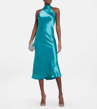 Galvan Sienna satin midi dress