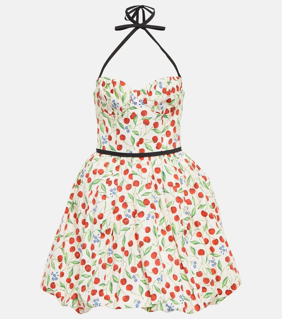 Carolina Herrera Printed cotton-blend minidress