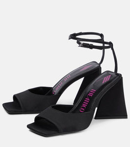 The Attico Piper satin slingback sandals