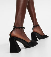 The Attico Piper satin slingback sandals