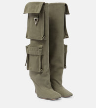 The Attico Sienna canvas knee-high boots