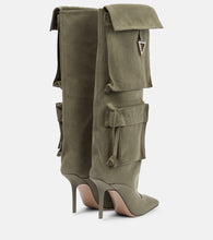 The Attico Sienna canvas knee-high boots
