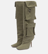 The Attico Sienna canvas knee-high boots