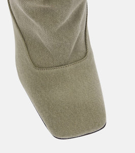 The Attico Sienna canvas knee-high boots
