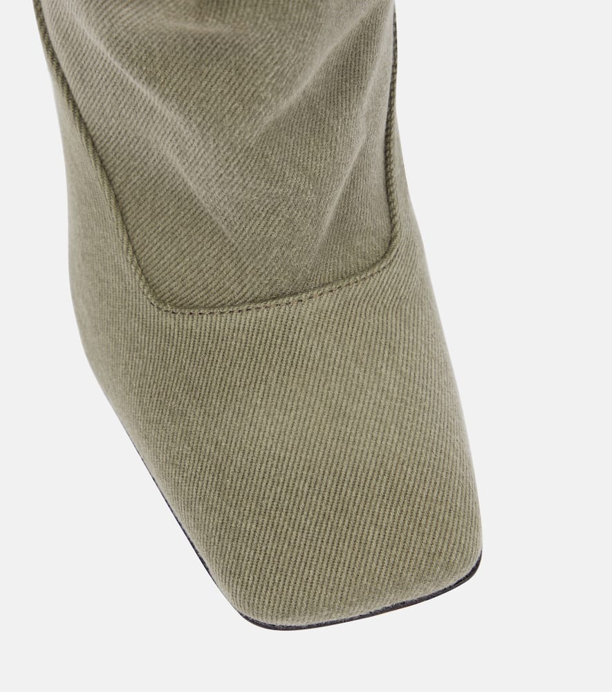 The Attico Sienna canvas knee-high boots