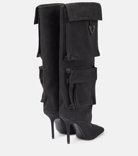 The Attico Sienna canvas knee-high boots