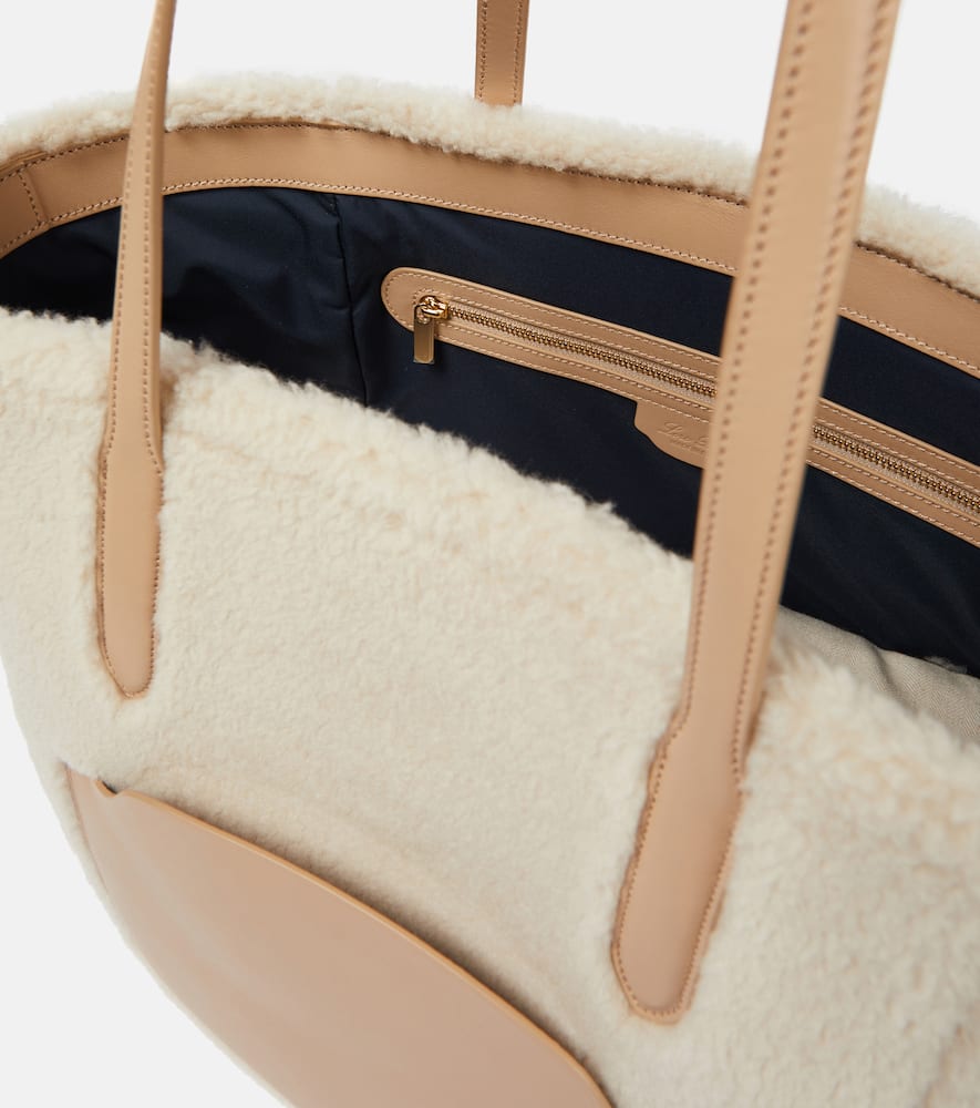 Loro Piana Sesia Large shearling tote bag