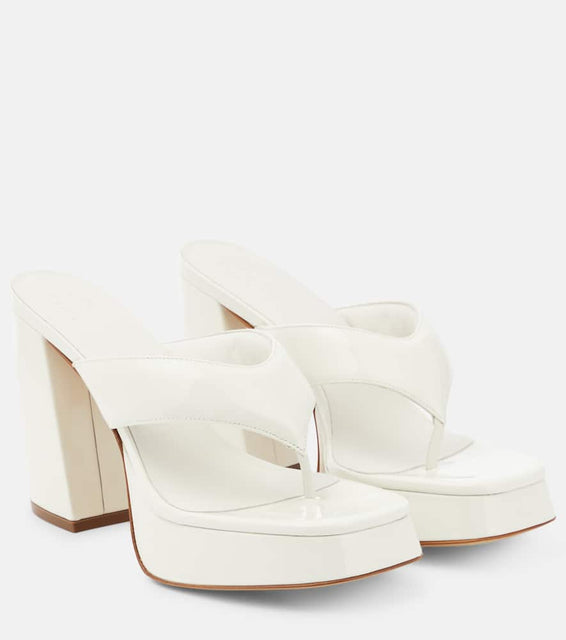 Gia Borghini Patent leather platform sandals