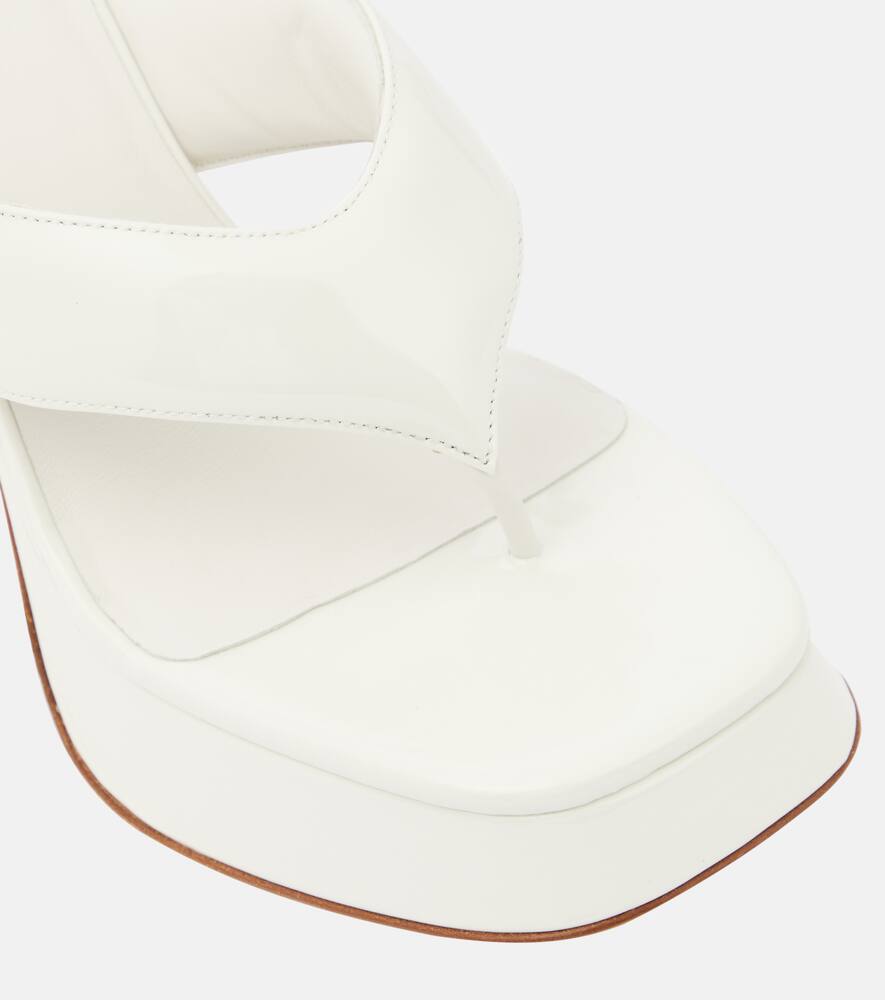 Gia Borghini Patent leather platform sandals