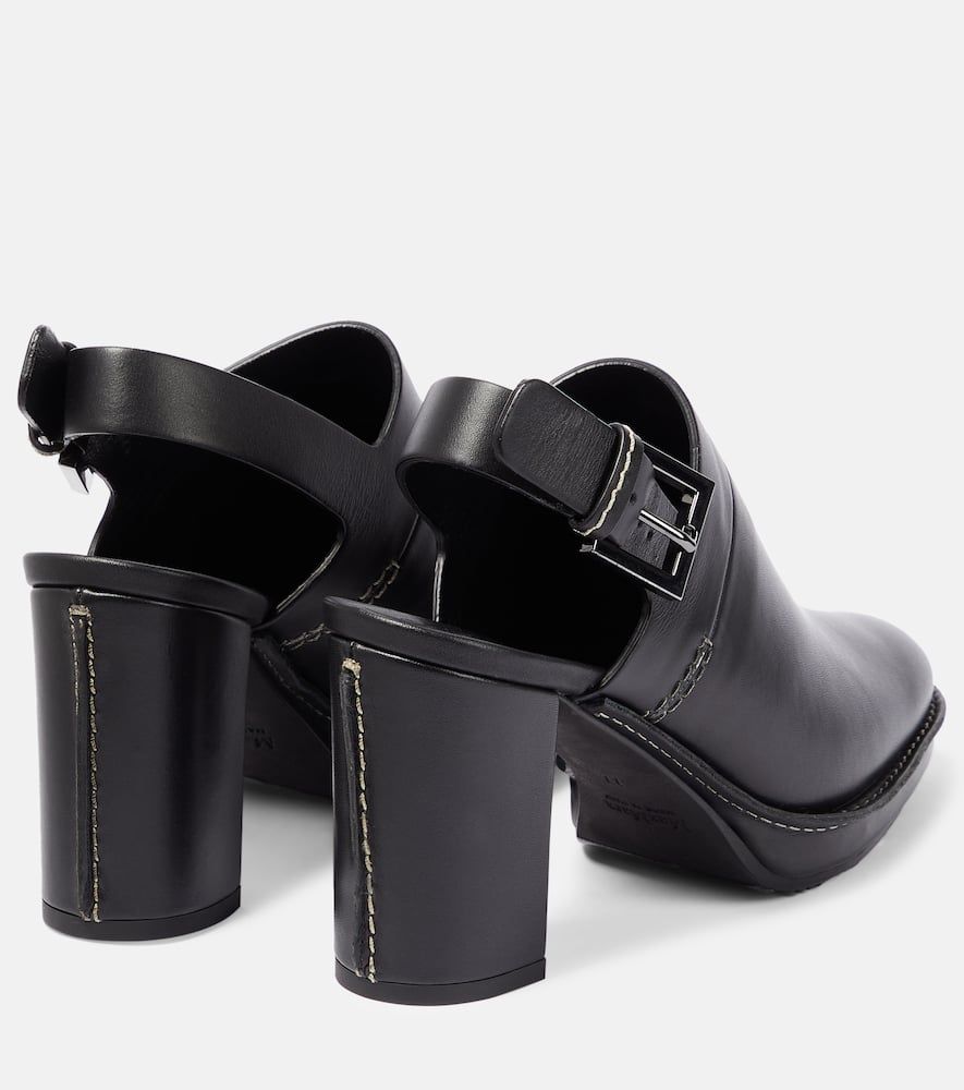 Max Mara Clos leather slingback pumps