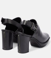 Max Mara Clos leather slingback pumps