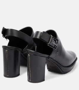 Max Mara Clos leather slingback pumps