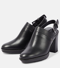 Max Mara Clos leather slingback pumps