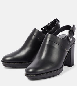 Max Mara Clos leather slingback pumps