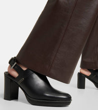 Max Mara Clos leather slingback pumps