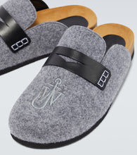 JW Anderson Leather-trimmed slippers