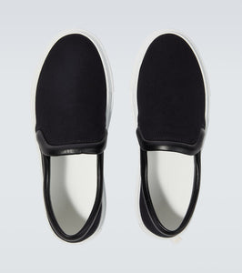 JW Anderson Leather-trimmed low-top sneakers