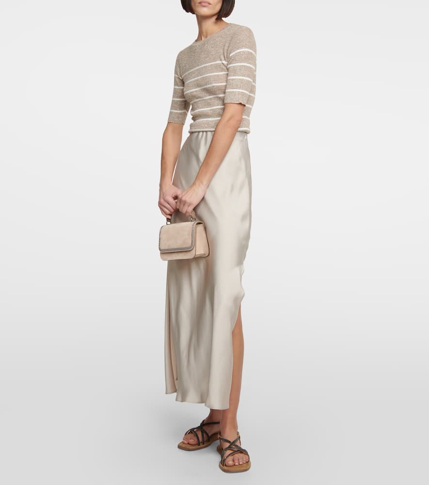 Brunello Cucinelli Monili-embellished suede sandals