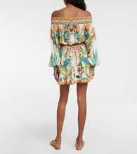 Camilla Off-the-shoulder silk minidress