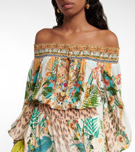Camilla Off-the-shoulder silk minidress