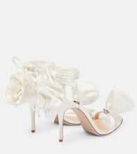 Magda Butrym Floral-appliqu√É¬© satin sandals